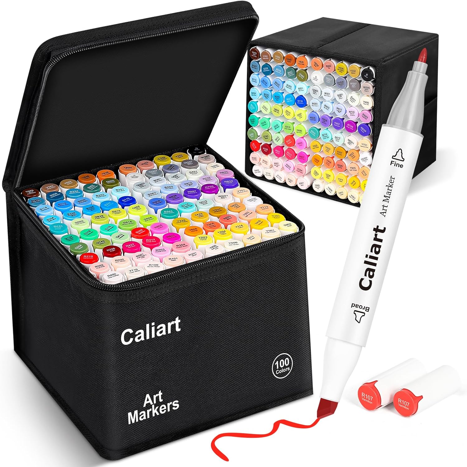 100 Colors Alcohol Markers (White Barrel)